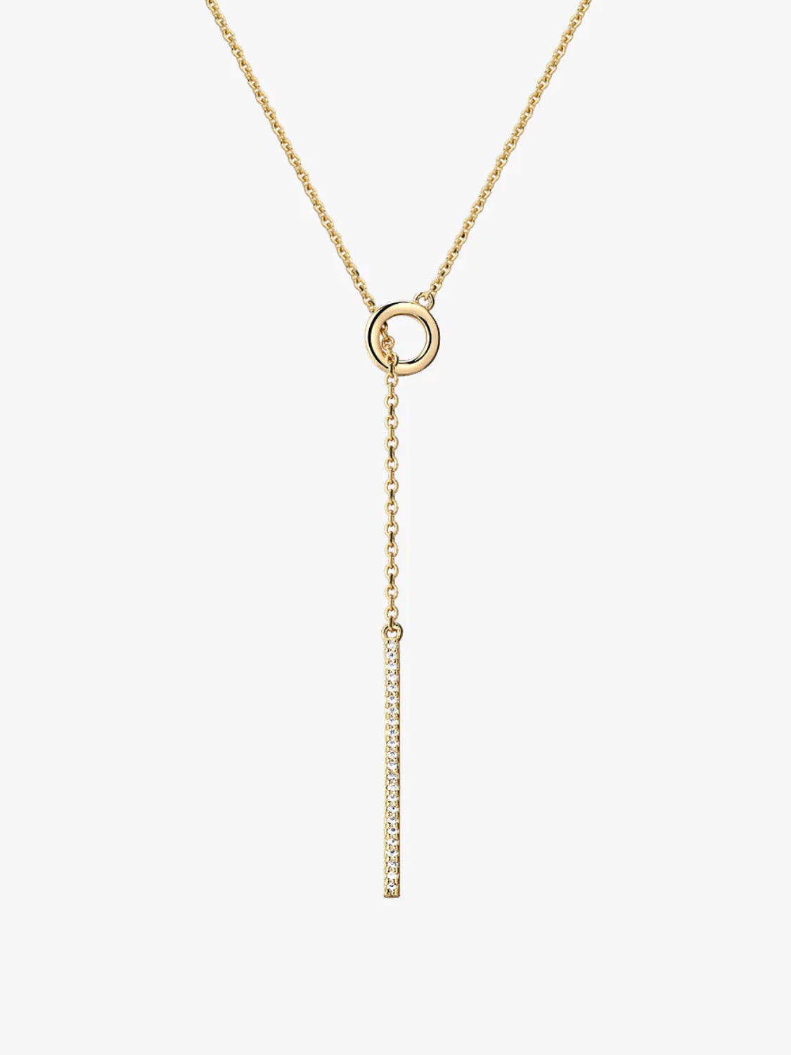 Chandelier Pave Lariat Necklace