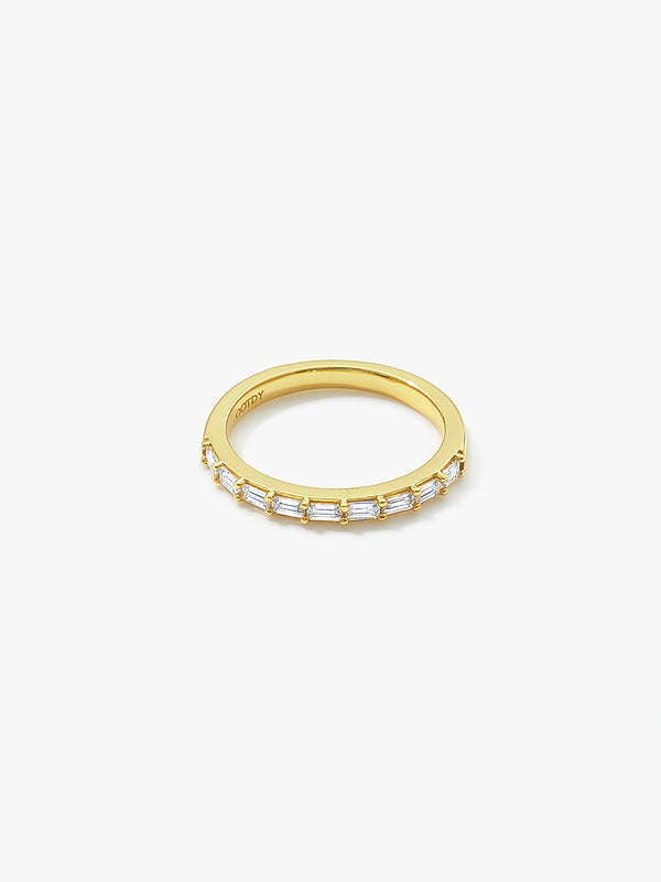 Thin Pave Baguette Ring