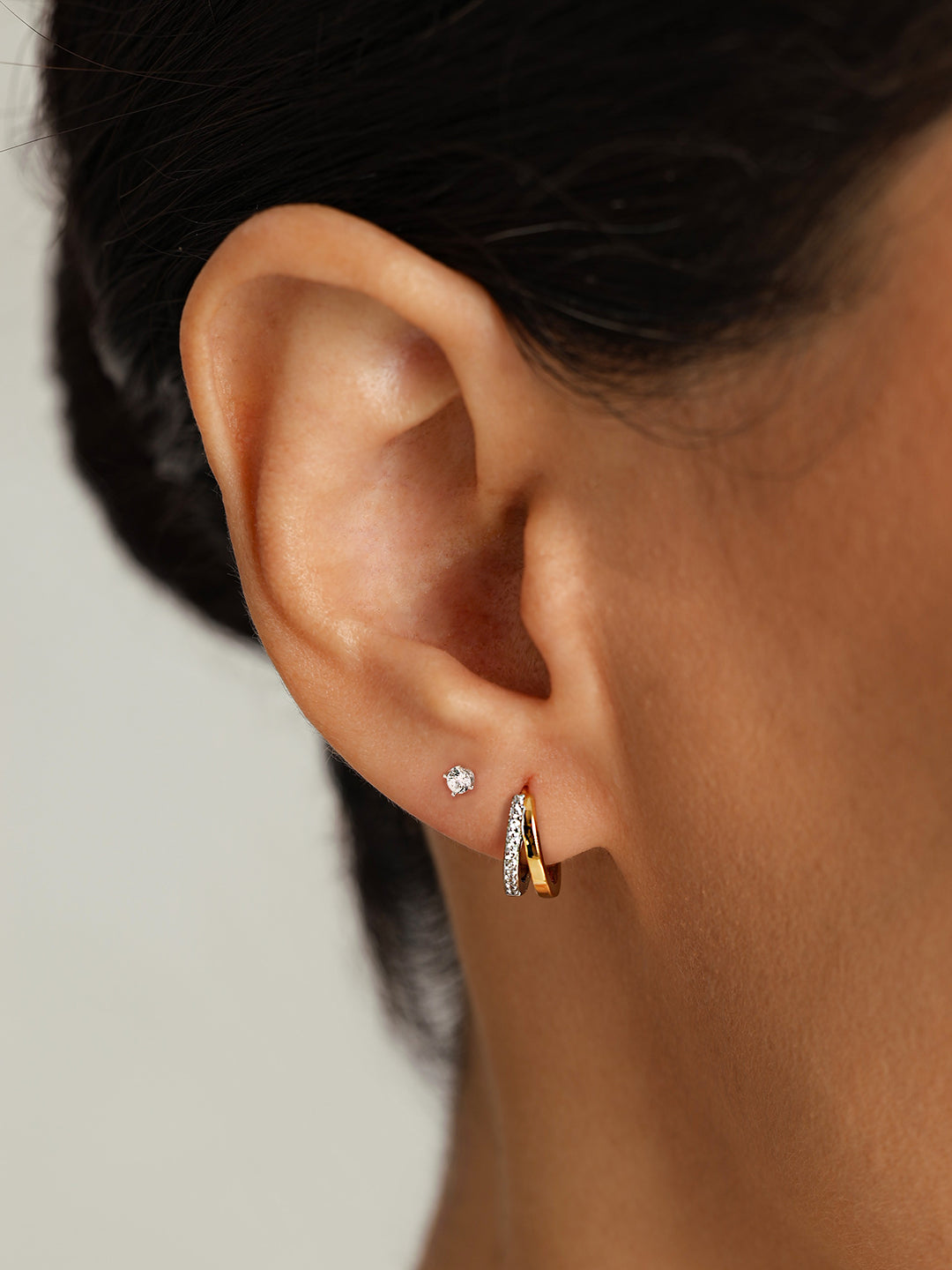 Mixed Double Semicircle Huggies – OOTDY