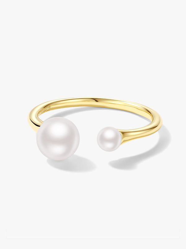 Double Freshwater Pearl Open Ring