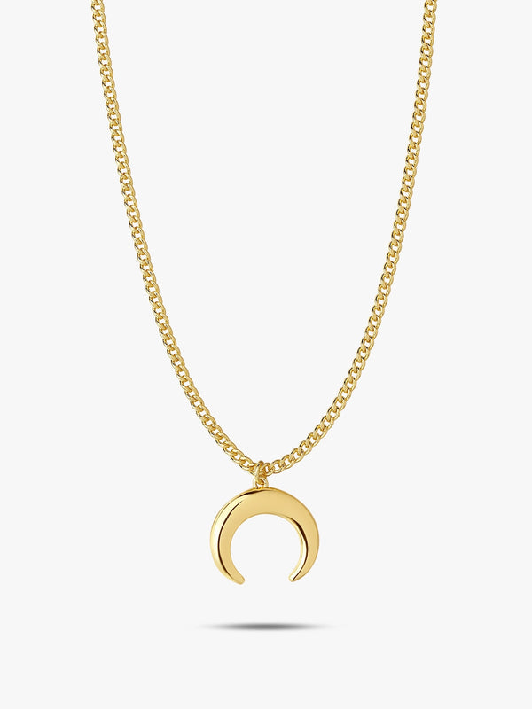 Classical Minimal Moon Pendant Necklace - OOTDY