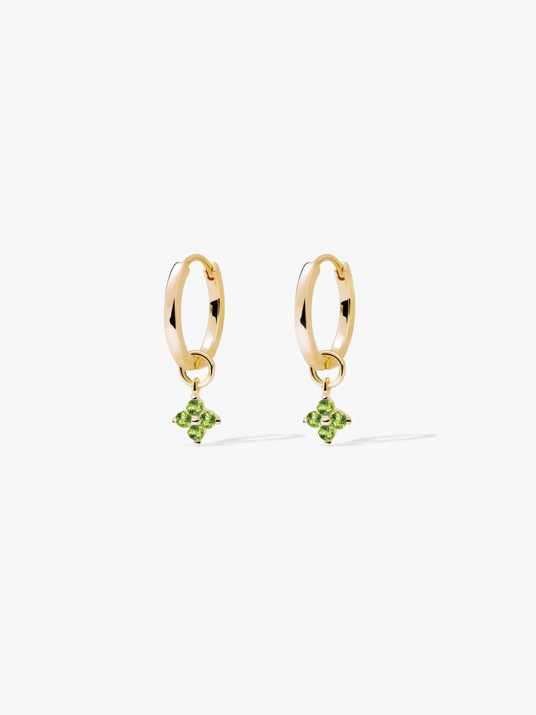 Peridot Cluster Charm Huggie Drops - Drop Earrings - OOTDY