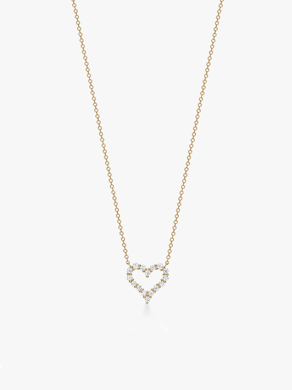 Pave Sapphire Heart Necklace