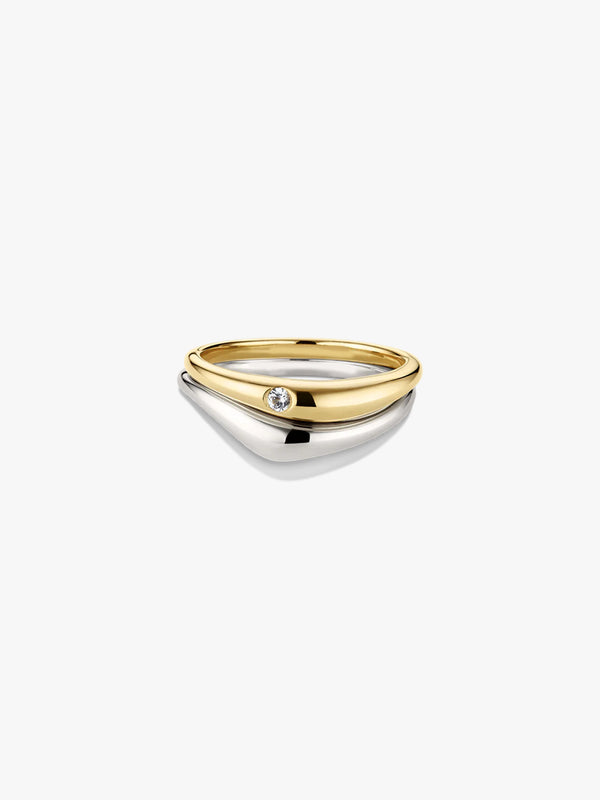 Dual Tone Curve Stacking Ring Set