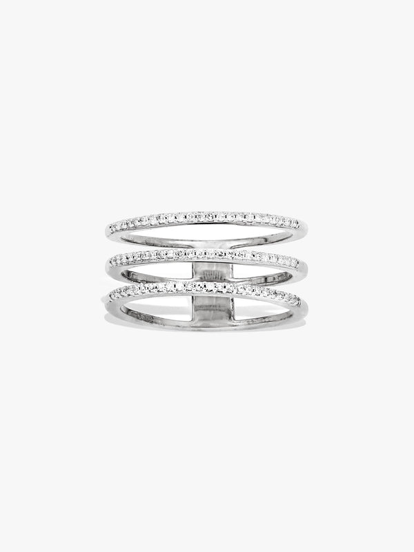 Pave Triple Row Ring