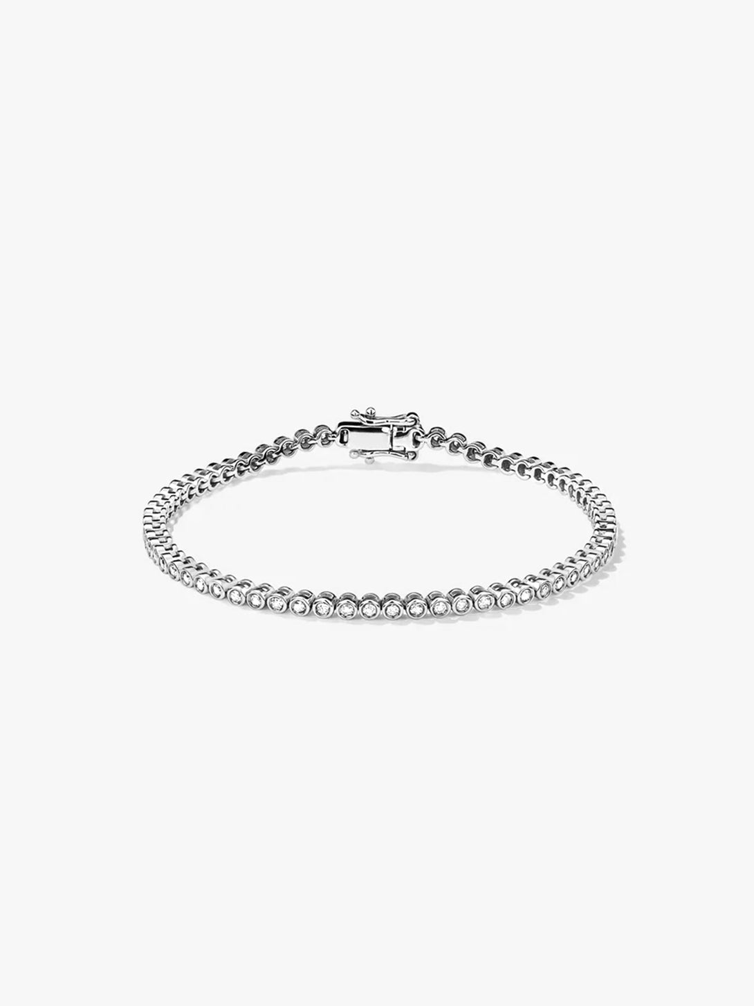 Bezel Sapphire Silver Tennis Bracelet - Delicate Bracelets - OOTDY