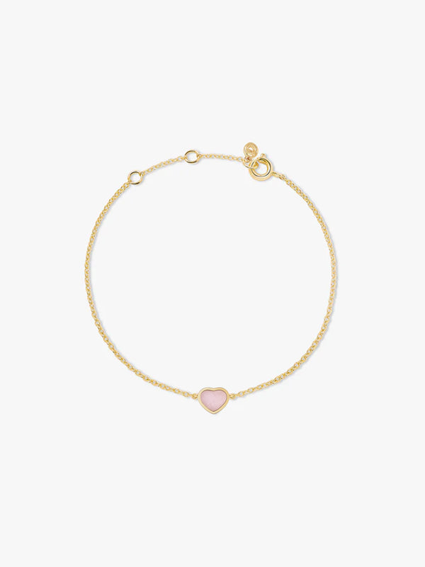 Pink Heart Mother Of Pearl Bracelet