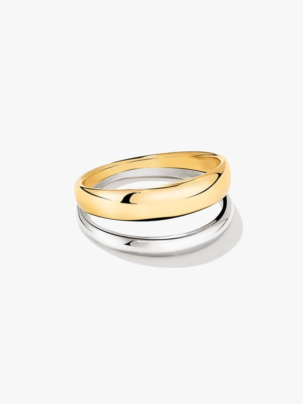 Mixed Dome Layered Ring