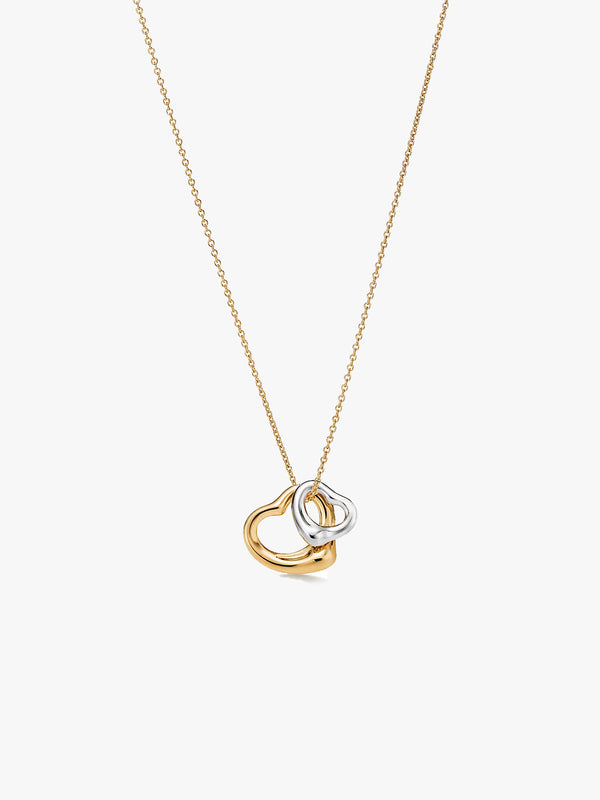 Mixed Interlocking Heart Necklace