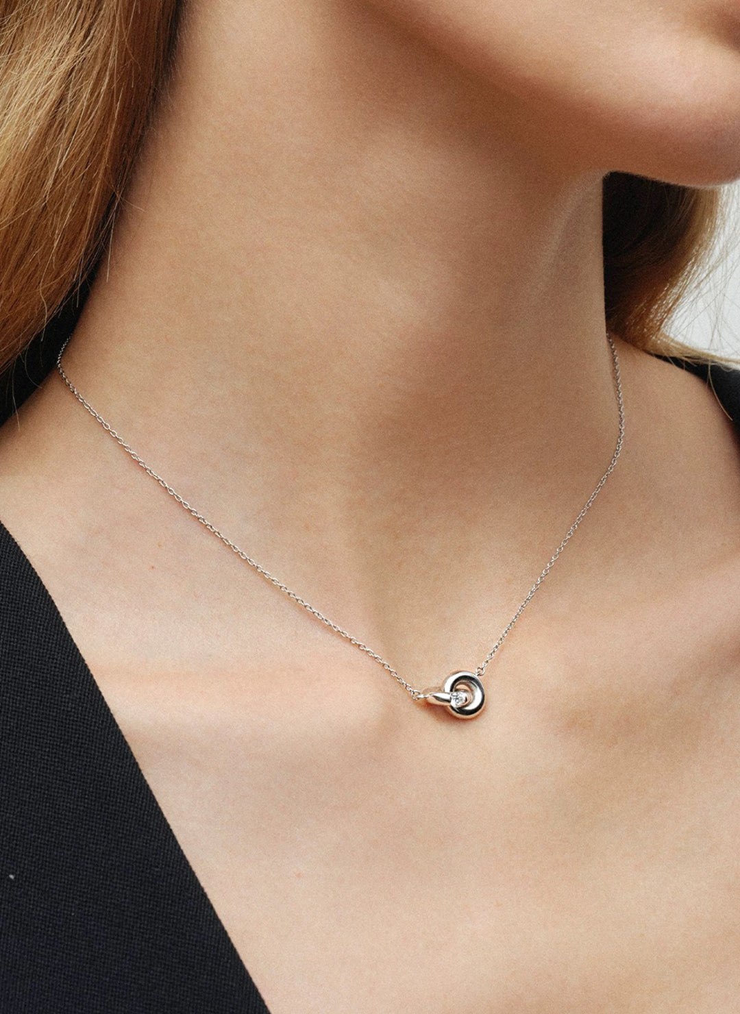 Interlock Donut Necklace - Pendant Necklaces - OOTDY