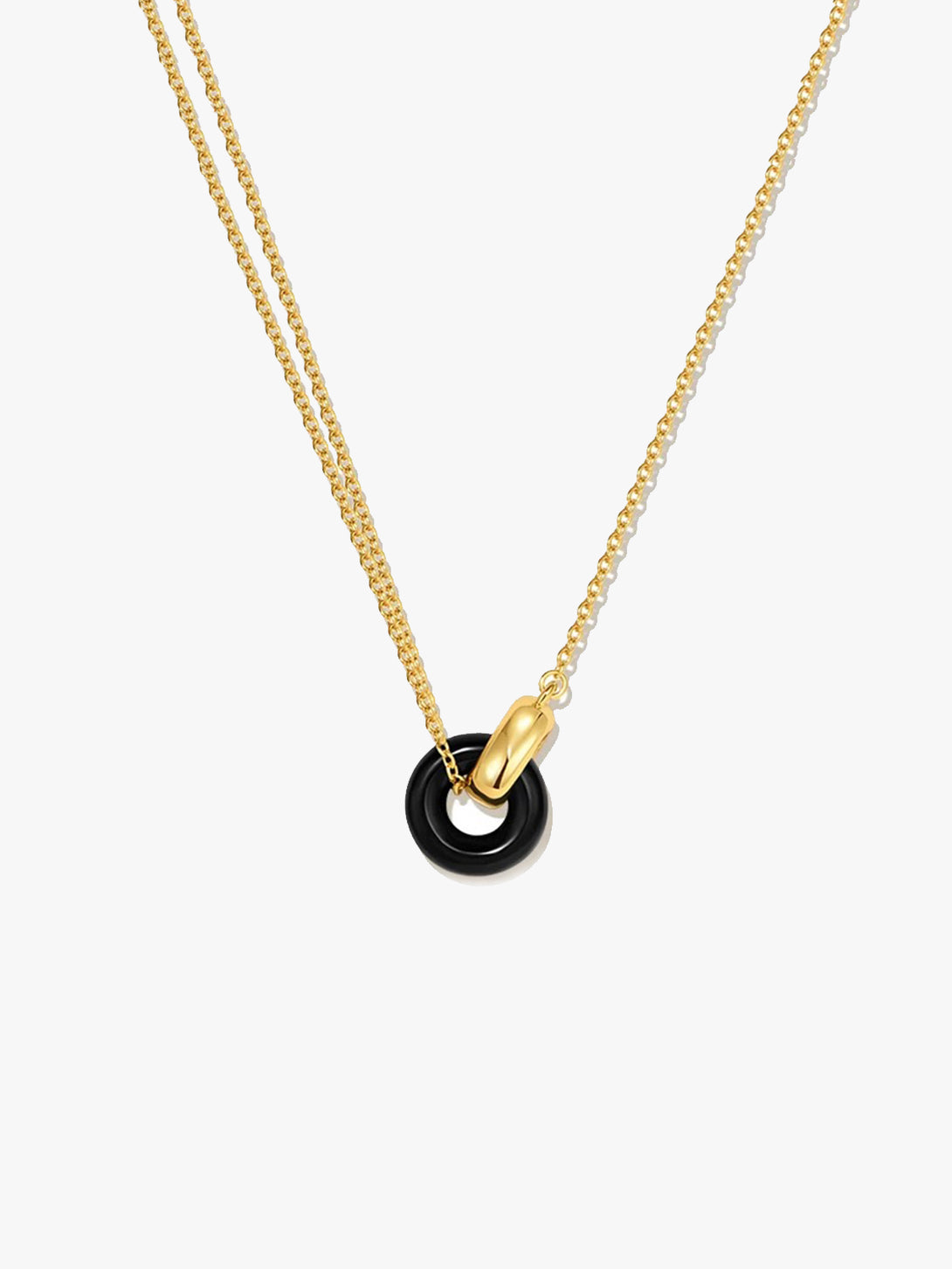 Black Onyx Linked Necklace - Pendant Necklaces - OOTDY