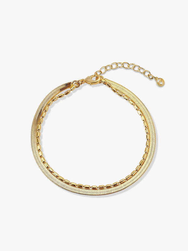 Serpentine Beaded Layered Bracelet