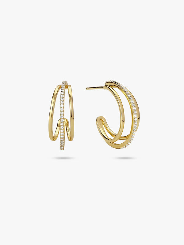 Three Layers Hoops - Hoop Earrings - OOTDY