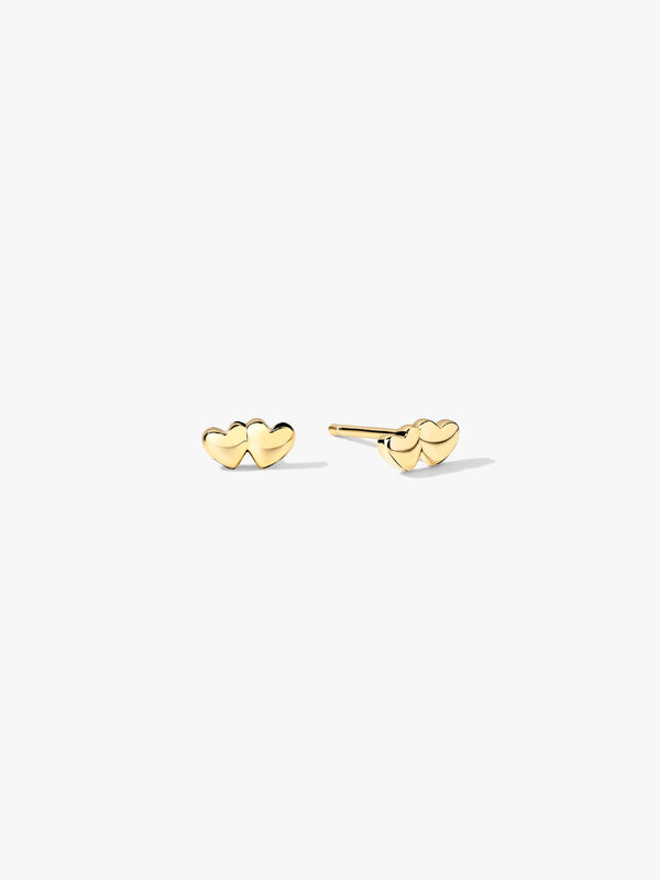 Twin Hearts Studs - Stud Earrings - OOTDY