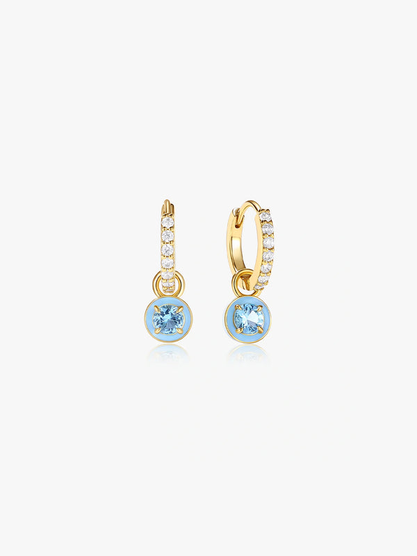 Blue Cocktail Enamel Drops - Drop Earrings - OOTDY