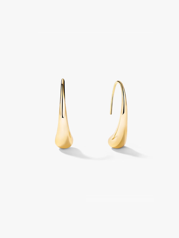 Teardrop Curved Hoops - Hoop Earrings - OOTDY