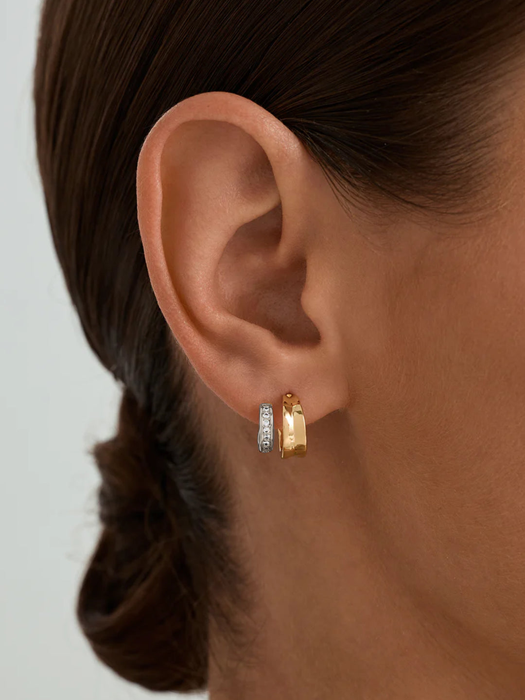 Double C-Shaped Huggies - Huggie Earrings - OOTDY