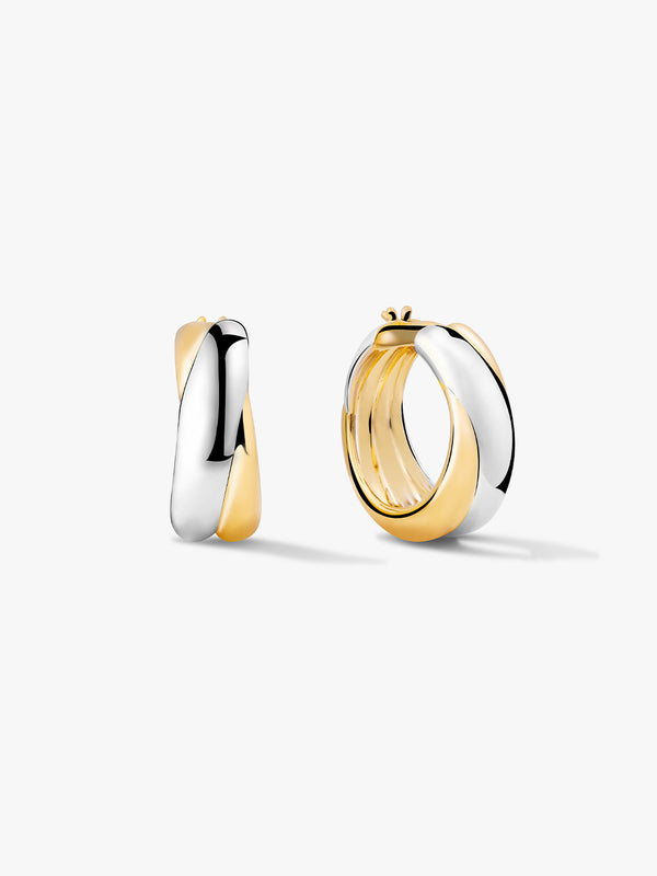 Large Mixed Entwine Hoops - Hoop Earrings - OOTDY