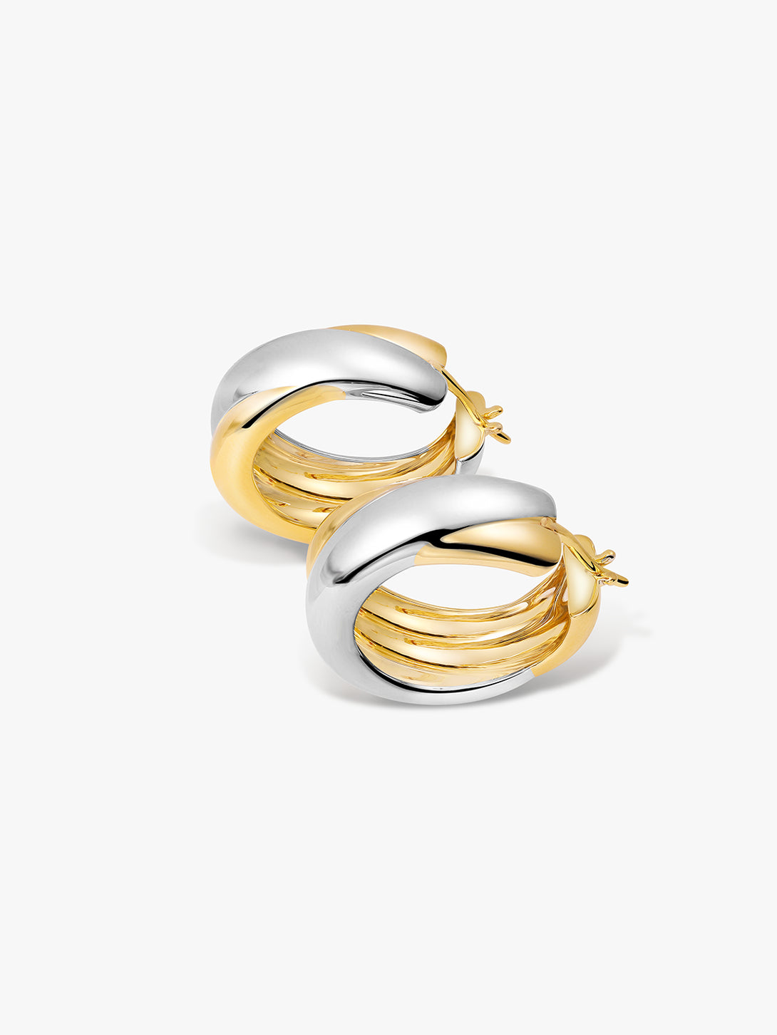 Large Mixed Entwine Hoops - Hoop Earrings - OOTDY