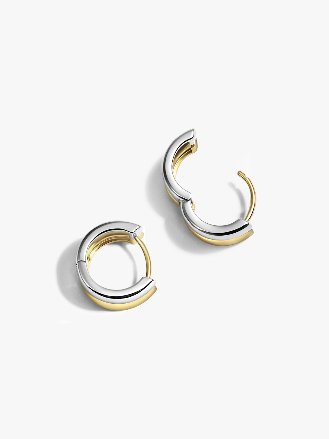 Bold Mixed Minimalist Double Hoops - Huggie Earrings - OOTDY