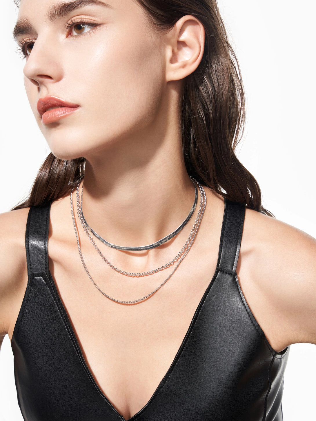 Daily Herringbone Chain Triple Layered Necklaces - OOTDY