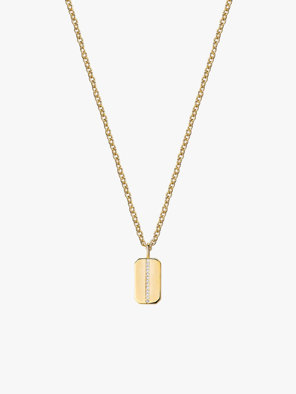 Middle Pave Necklace - Pendant Necklaces - OOTDY