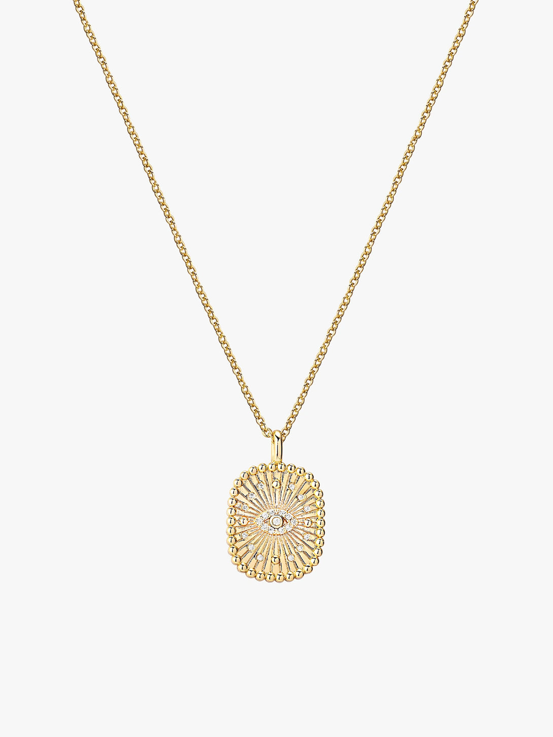 Evil Eye Medallion Necklace - Pendant Necklaces - OOTDY