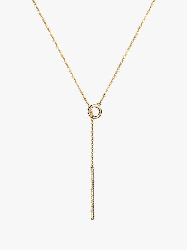 Chandelier Pave Lariat Necklace - Pendant Necklaces - OOTDY