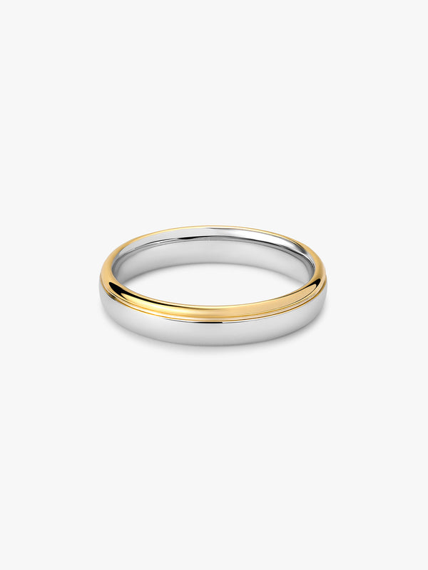 Bicolor Round Band Ring