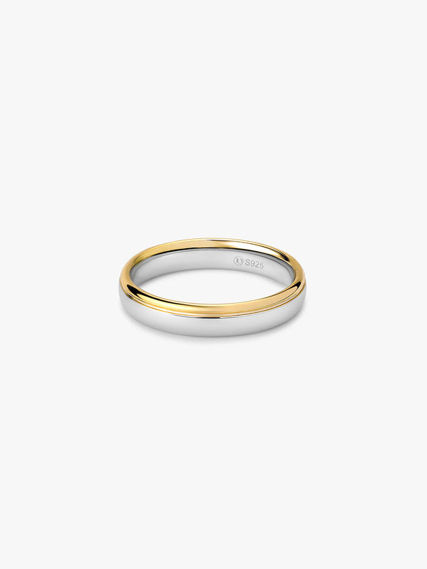 Bicolor Round Band Ring