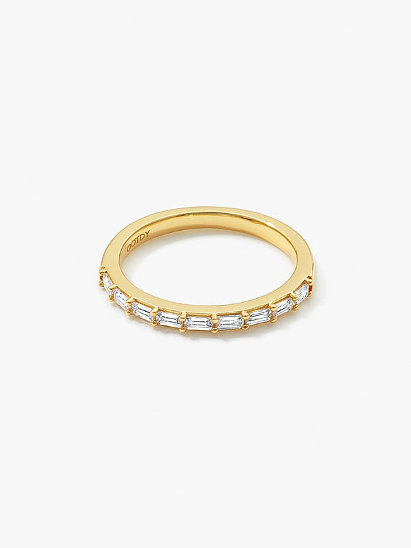 Thin Pave Baguette Ring