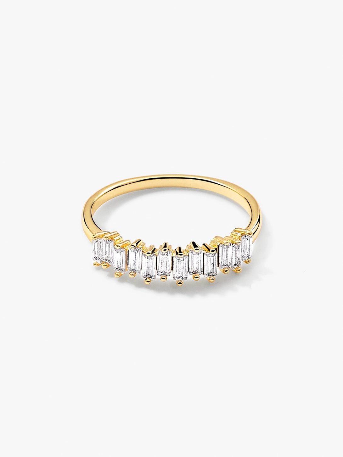 Vertical Baguette Crystal Ring - Delicate Rings - OOTDY