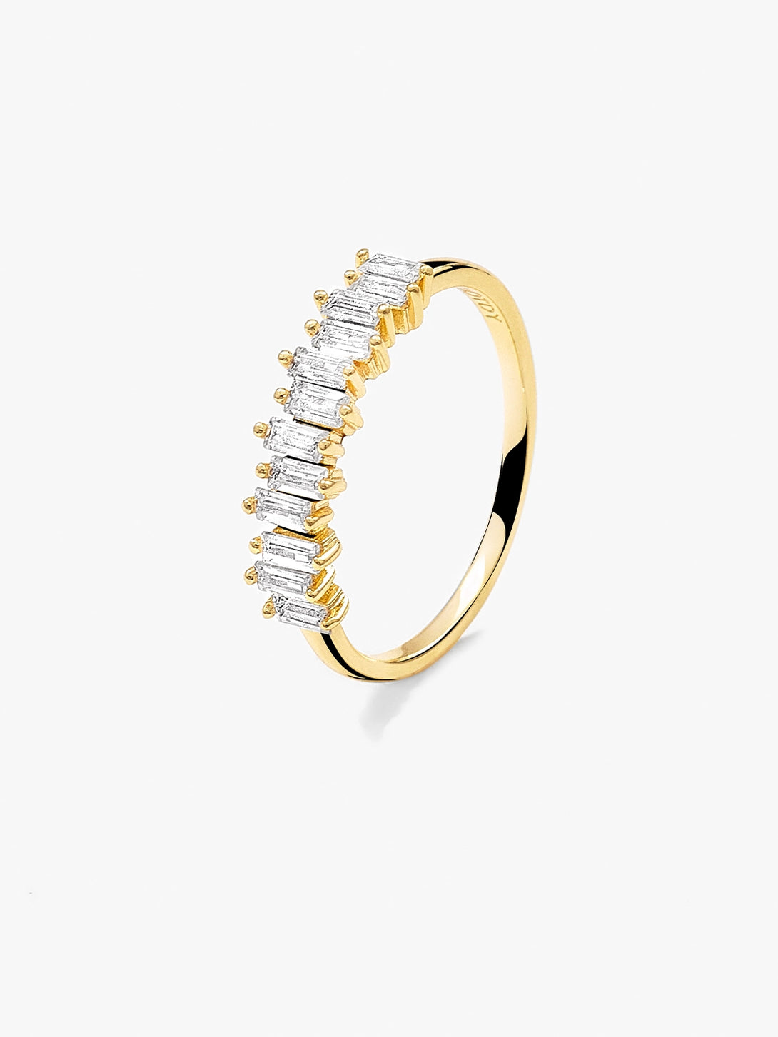 Vertical Baguette Crystal Ring - Delicate Rings - OOTDY