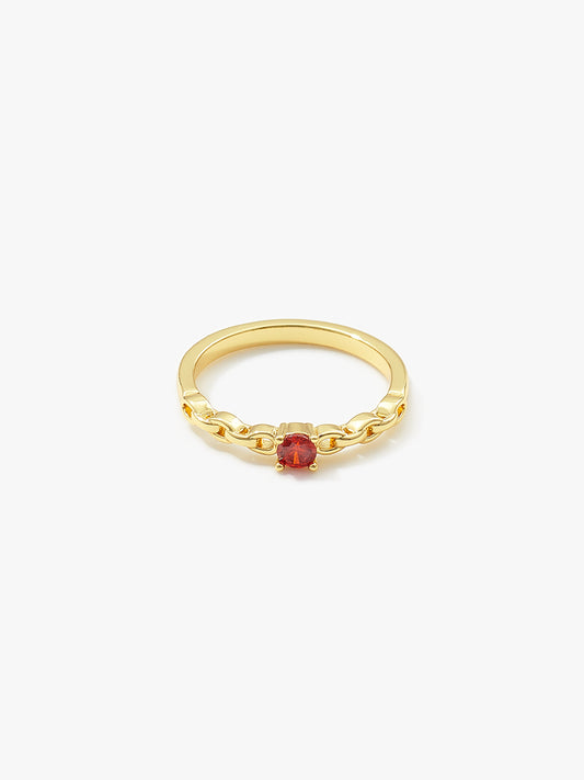 Ruby Gold Delicate Ring