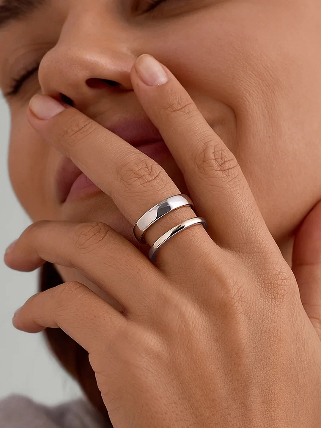 Silver Layered Ring - Delicate Rings - OOTDY