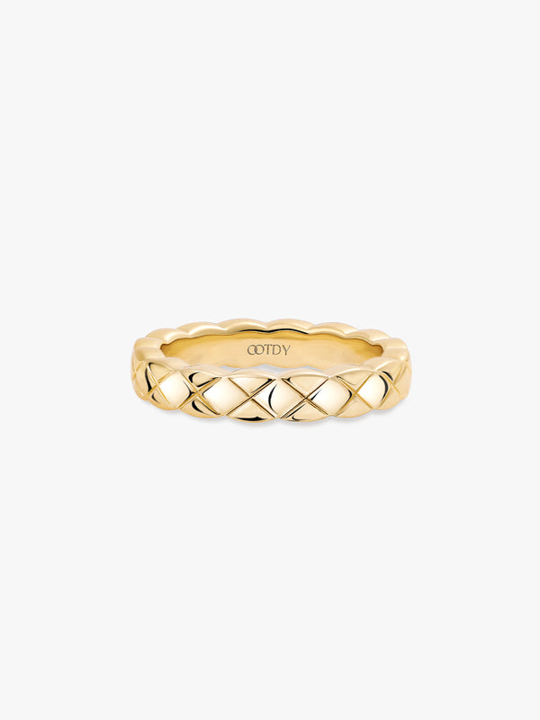 Wavy Quilted Ring - Band Rings - OOTDY