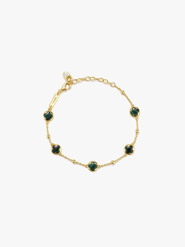 Clover Malachite Bracelet