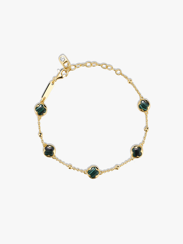 Clover Malachite Bracelet