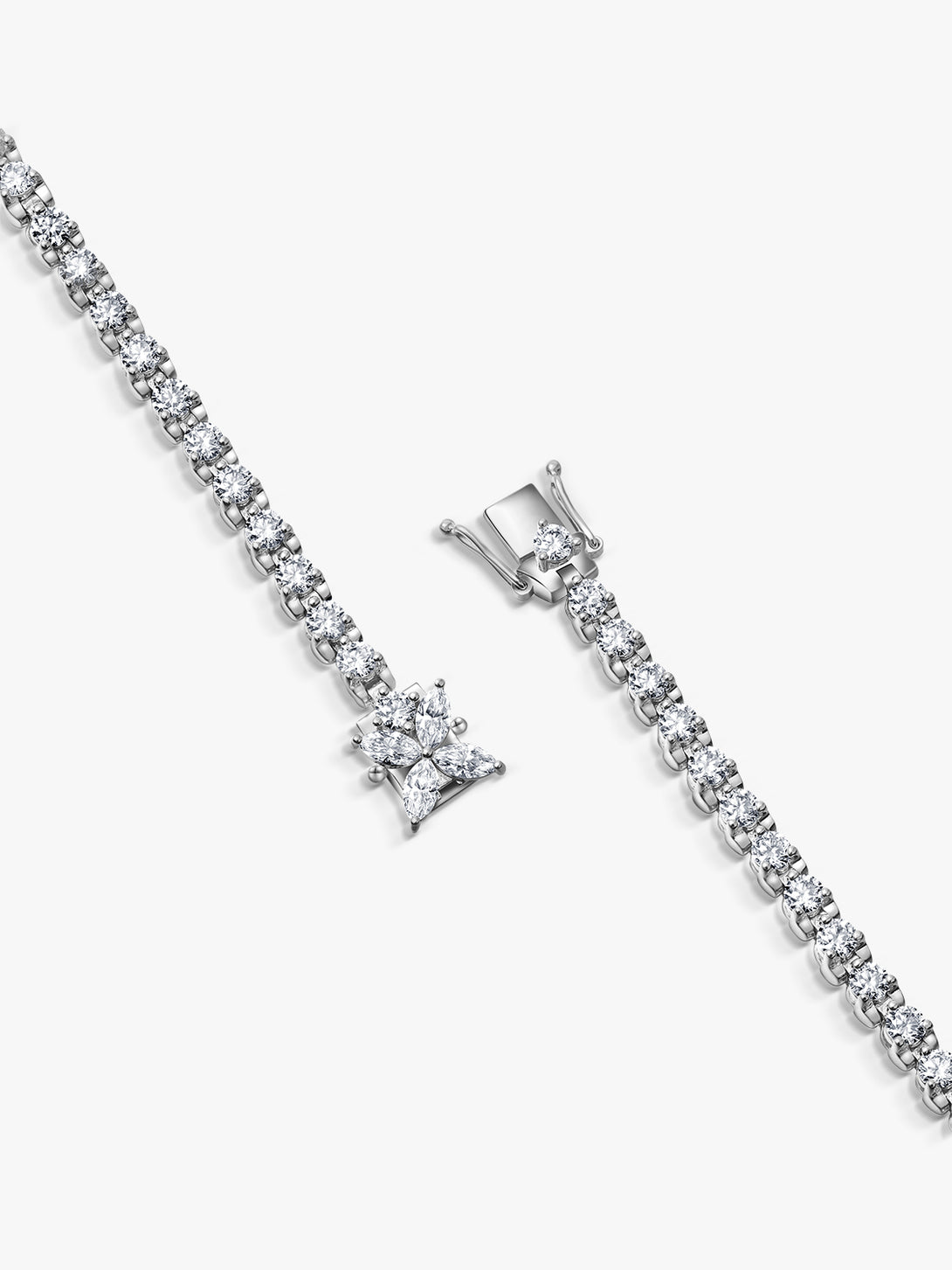 Moissanite Tennis Bracelet With Marquise Sapphire - Tennis Bracelets - OOTDY