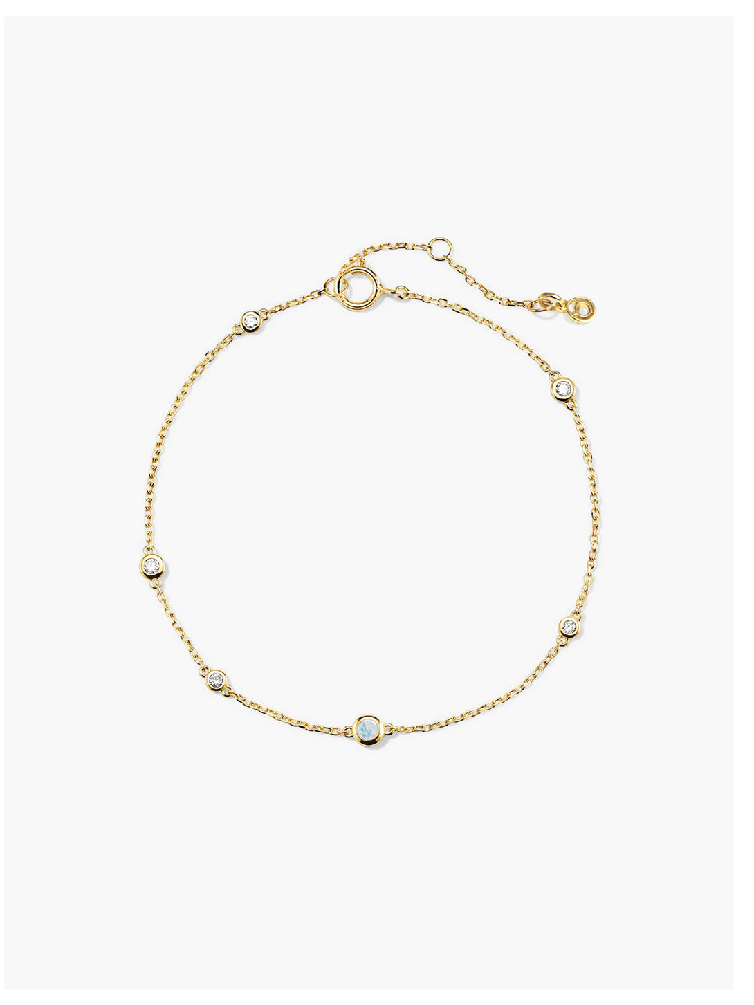 Opal & Sapphire Station Bracelet - Station Bracelets - OOTDY