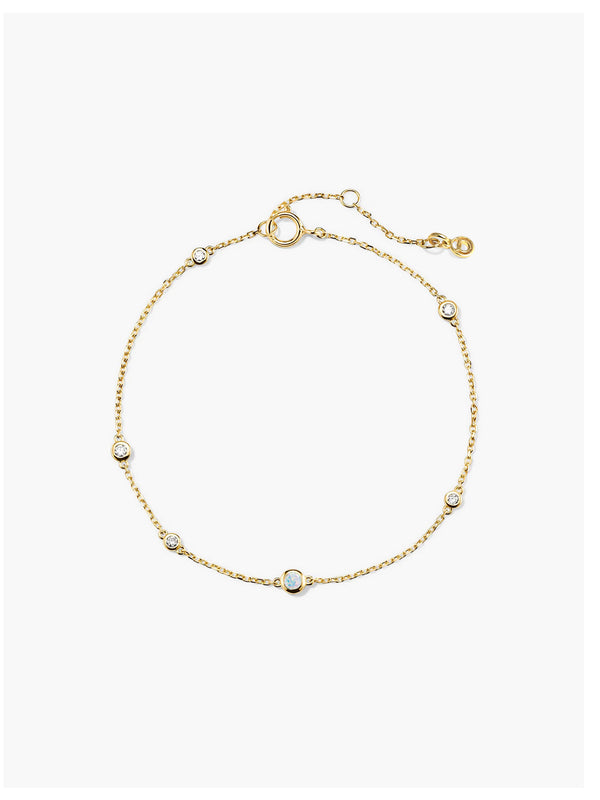 Opal & Sapphire Station Bracelet - Station Bracelets - OOTDY