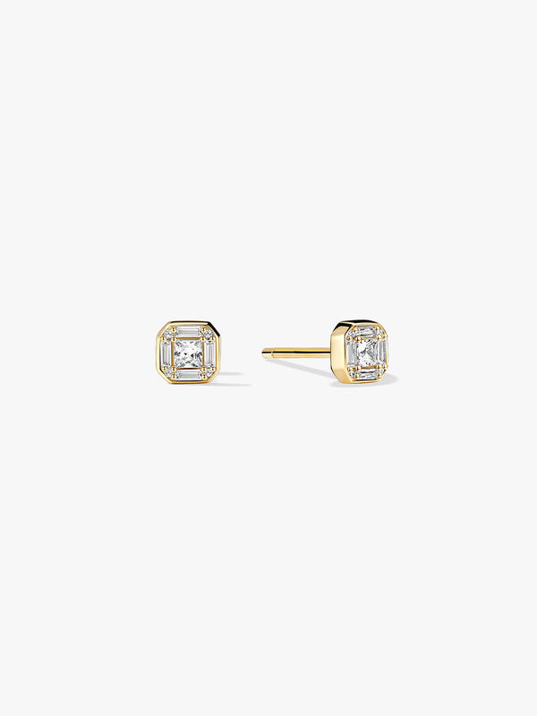 Mosaic Sapphire Studs - Stud Earrings - OOTDY