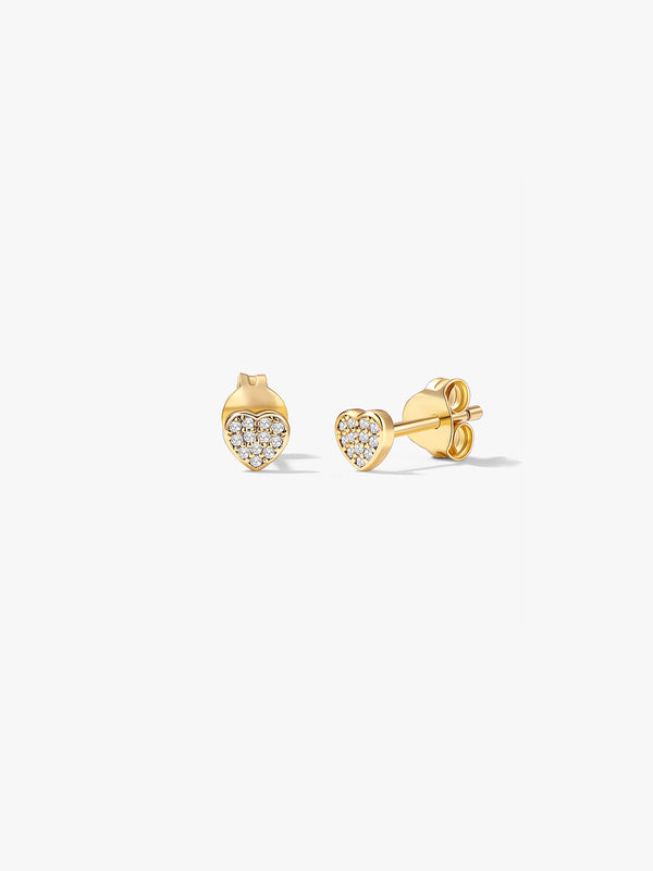 Heart Pave Studs