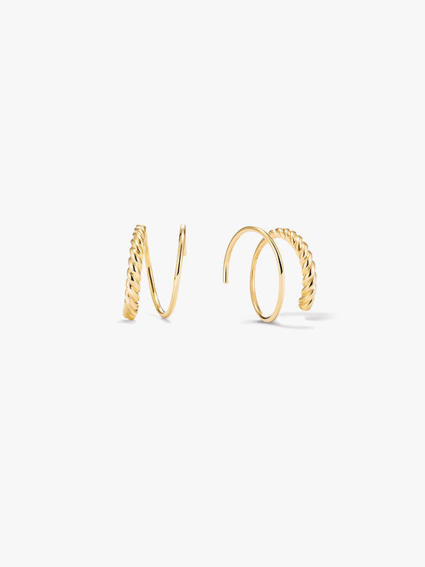 Twist Double Hoops