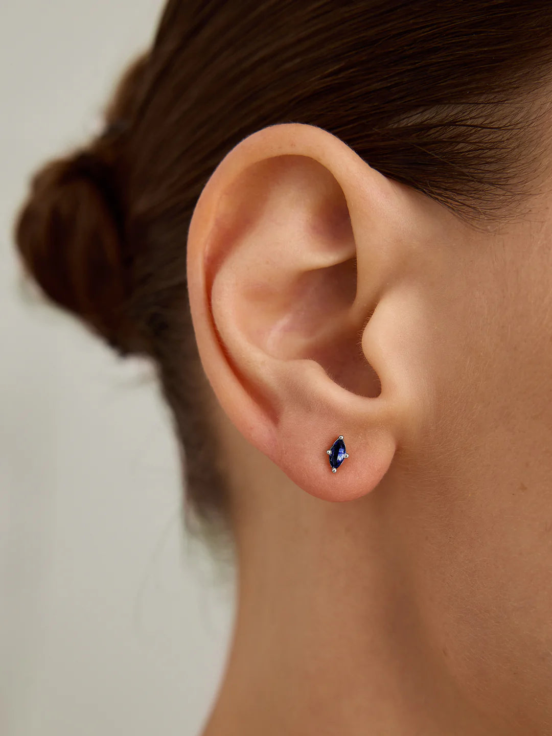 Marquise Cut Blue Sapphire Studs - Stud Earrings - OOTDY