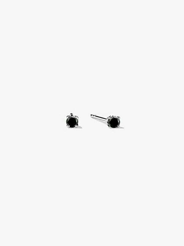 Black Sapphire Studs - Stud Earrings - OOTDY