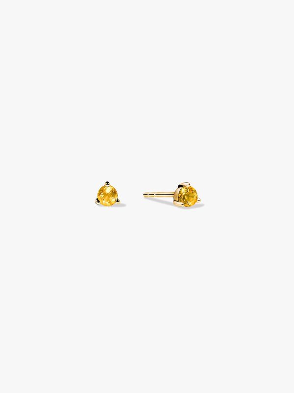 Mini Citrine Studs