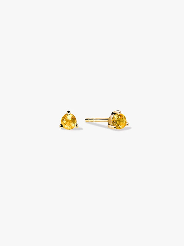 Mini Citrine Studs - Stud Earrings - OOTDY