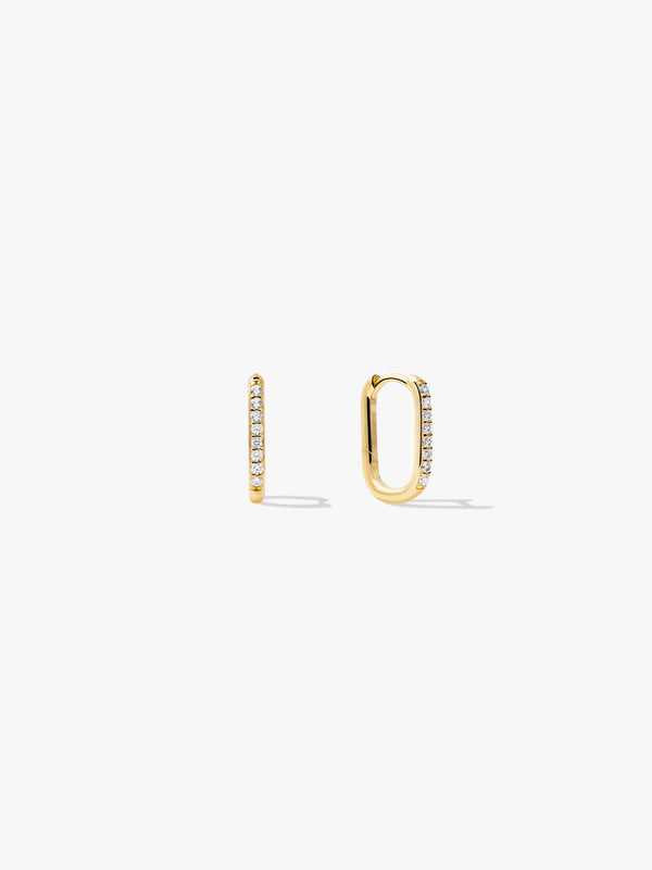 Pave U Huggies - Huggie Earrings - OOTDY