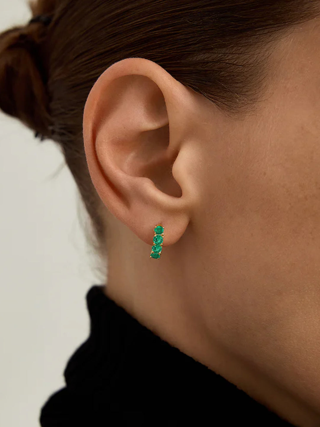 Emerald Huggies - Huggie Earrings - OOTDY